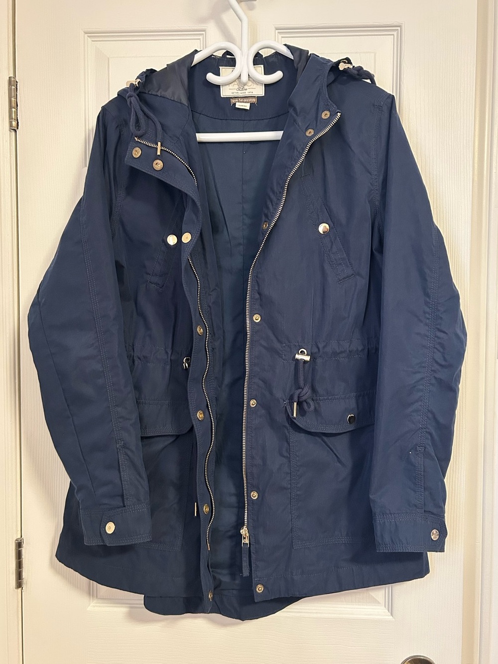 Navy Hooded Utility Jacket